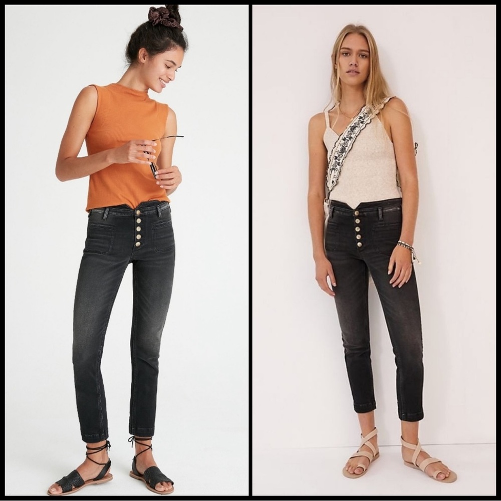 Anthropologie Pilcro and the Letterpress high rise slim front bottoms pants 👖